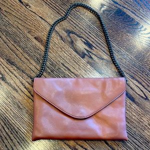 JCREW Brown Envelope Clutch